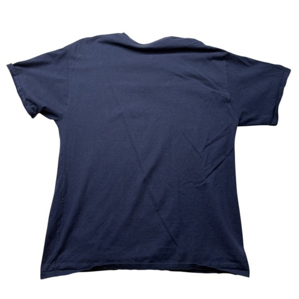 Champion Mens Navy Blue Script Logo Short Sleeve Graphic T-Shirt Large #1142 - Picture 3 of 8